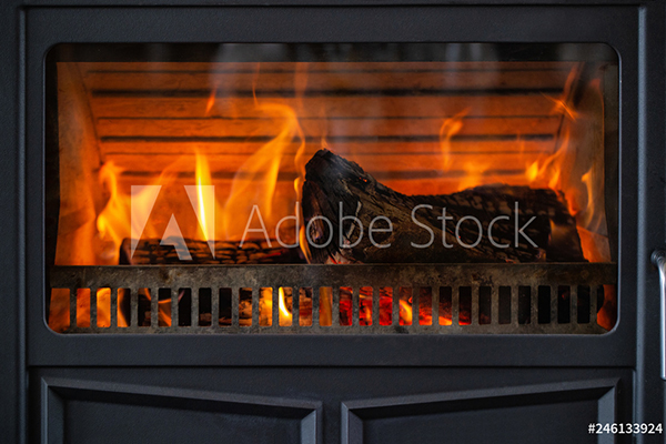 Logs burning Adobe Stock