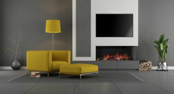 modern 2 side fireplace