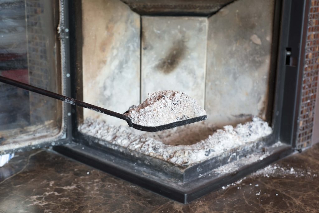 removing ashes fireplace
